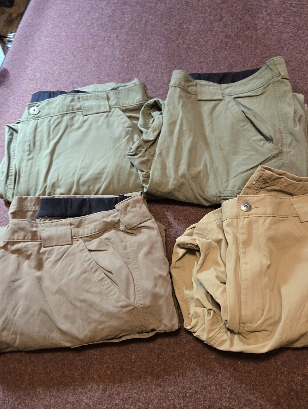 Duluth Nylon Pant Lot Of 4 Size 2XL X 30 Measuting At A 40x29 Green Khaki